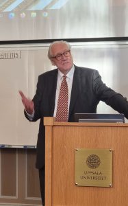 President of the WPU, Professor Jens Braarvig (MAE), at the Uppsala Conference.